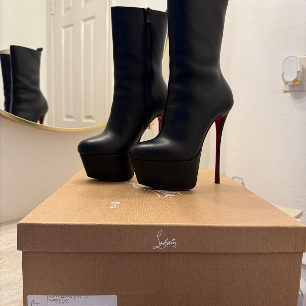 Christian Louboutin Black Platform Boots